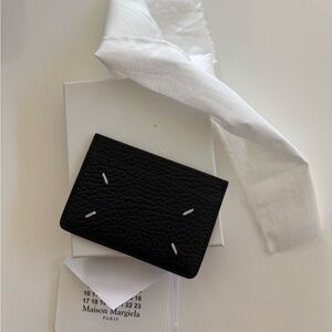 Maison Margiela Stitch Detailed Open Top Card Holder